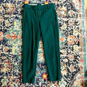J Crew Emerald Green Slim fit Slacks. Size 2